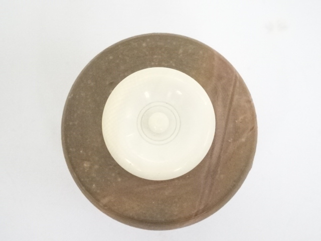 備前焼 竹内靖之 作 備前茶入 仕覆 国司間道 茶道具 共箱 栞 茶入 新品 道具 ] - 道具 備前焼 竹内靖之造 茶入（共箱） □z | ネット